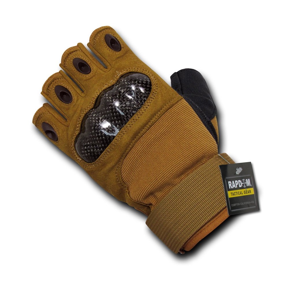 Rapdom Tactical Half Finger Knuckle Gloves - Durable MMA Training Gloves for Self Defense, Motorcycle Riding & Outdoor Activities