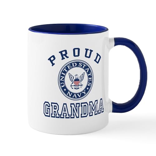 White/Navy Inside - Proud US Navy Grandma Mug