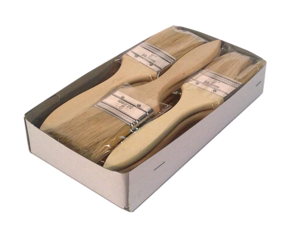 12 Pack 2 Inch Paint Brushes for Touch Up, Painting, and Adhesive Projects - Professional Painter Supplies for Home, DIY, and Artwork