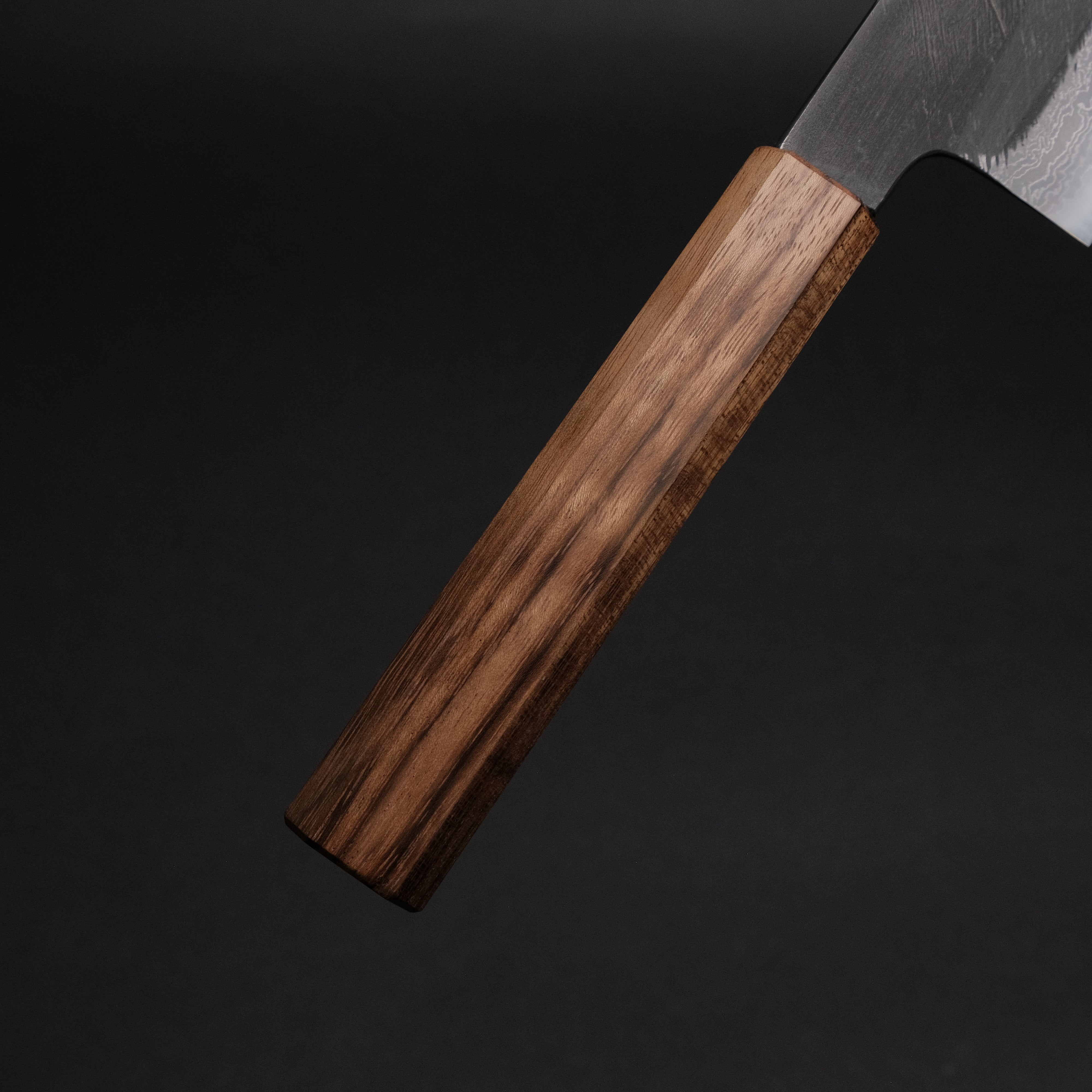 Premium Ajikataya White #2 Matsuba Damascus Santoku Knife 180mm - Handcrafted Japanese Kitchen Knife with Obankole Handle (#22) - Perfect for Sushi, Vegetables & Meat Cutting
