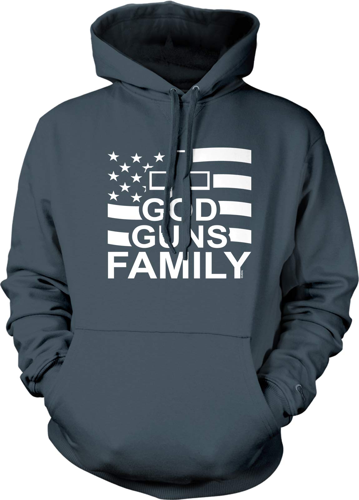 God Guns Family Hooded Sweatshirt - Patriotic American Pullover Hoodie for Men & Women - Perfect for Outdoor Activities & Casual Wear