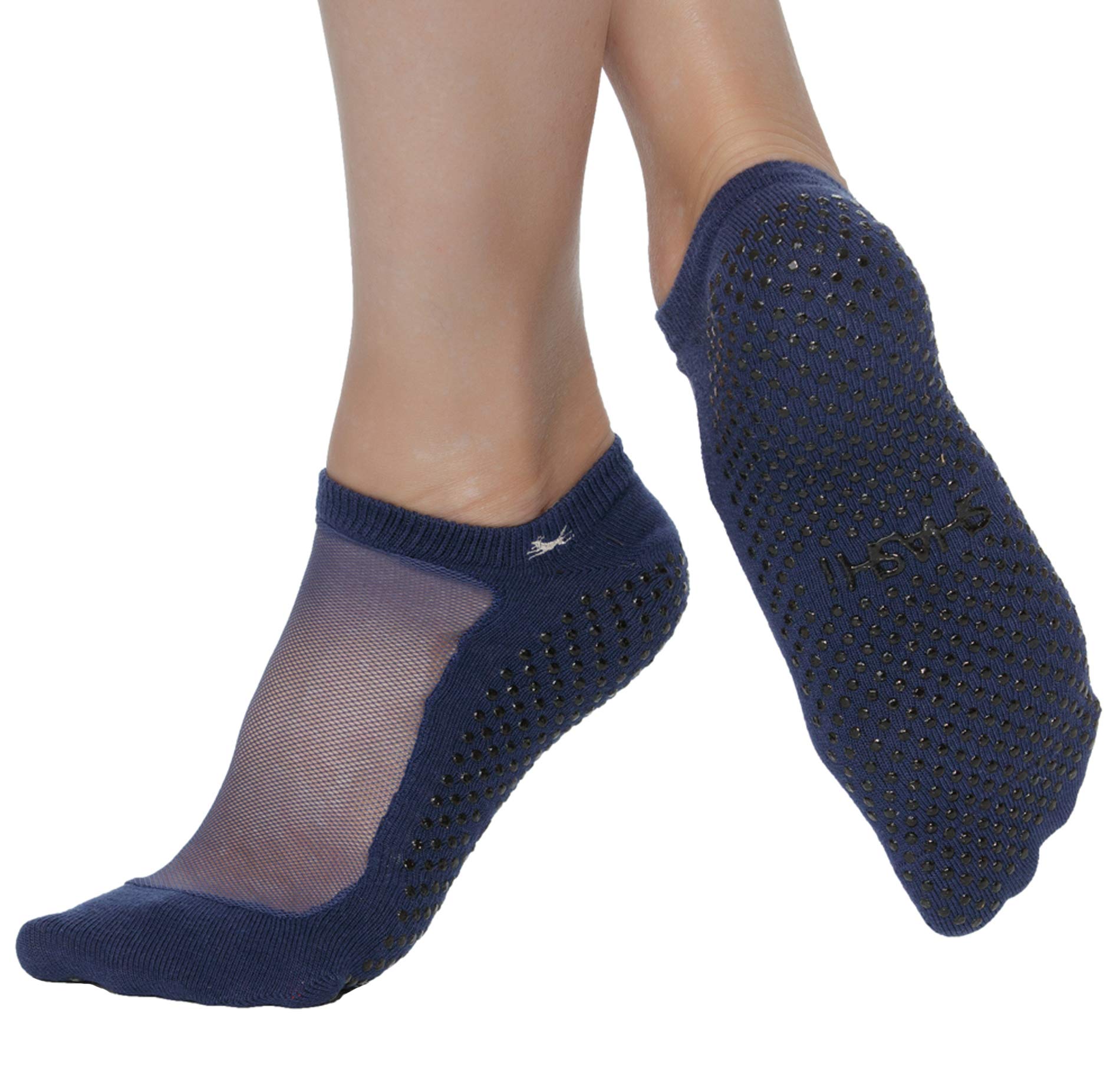 SHASHI Women's Mesh Grip Socks - Non-Slip Yoga & Pilates Socks for Workouts