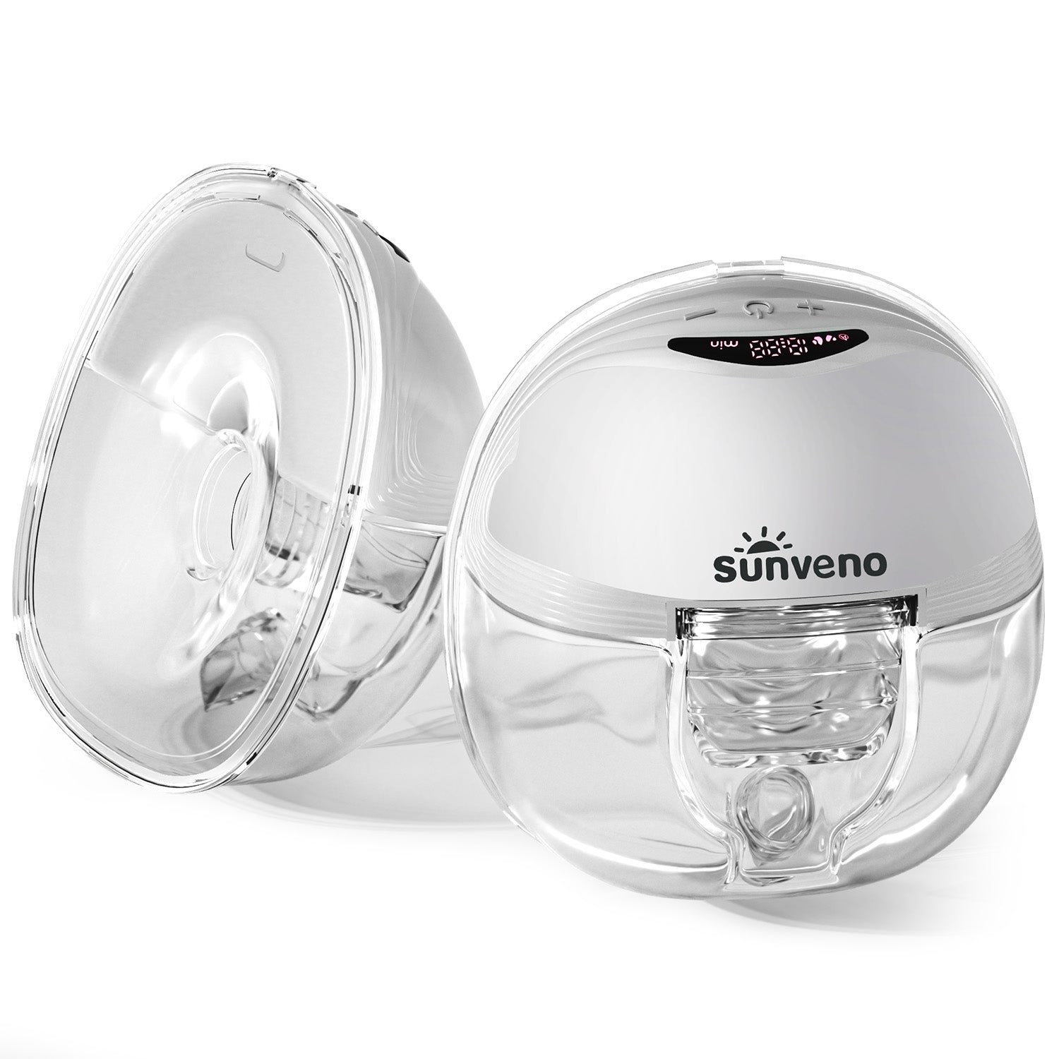 Sunveno Hands-Free Double Electric Breast Pump for Nursing Moms - Portable & Quiet Breastfeeding Pump for Work, Travel & On-the-Go Use