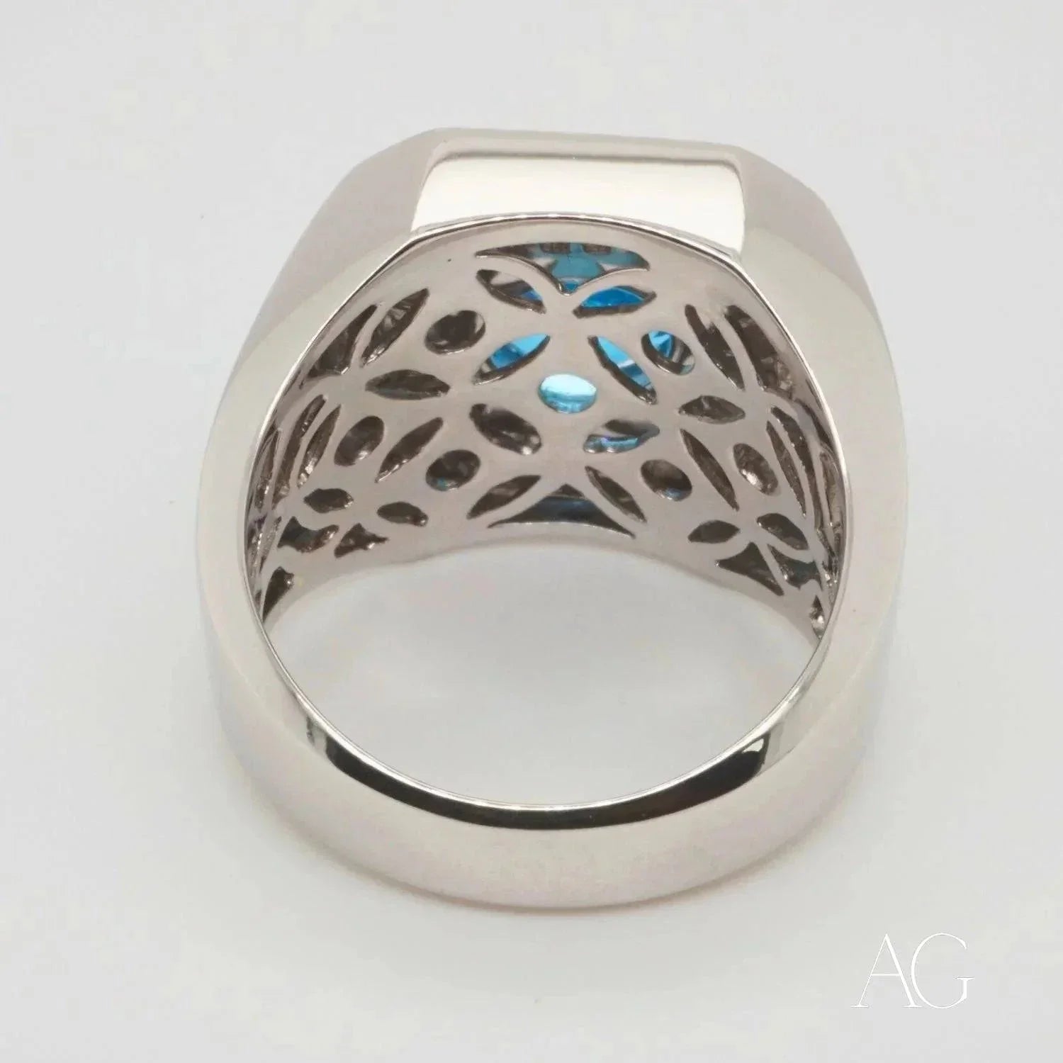 Exquisite Swiss Blue Topaz Elegance Ring – 925 Sterling Silver Women's Jewelry for Engagement, Wedding & Special Occasions