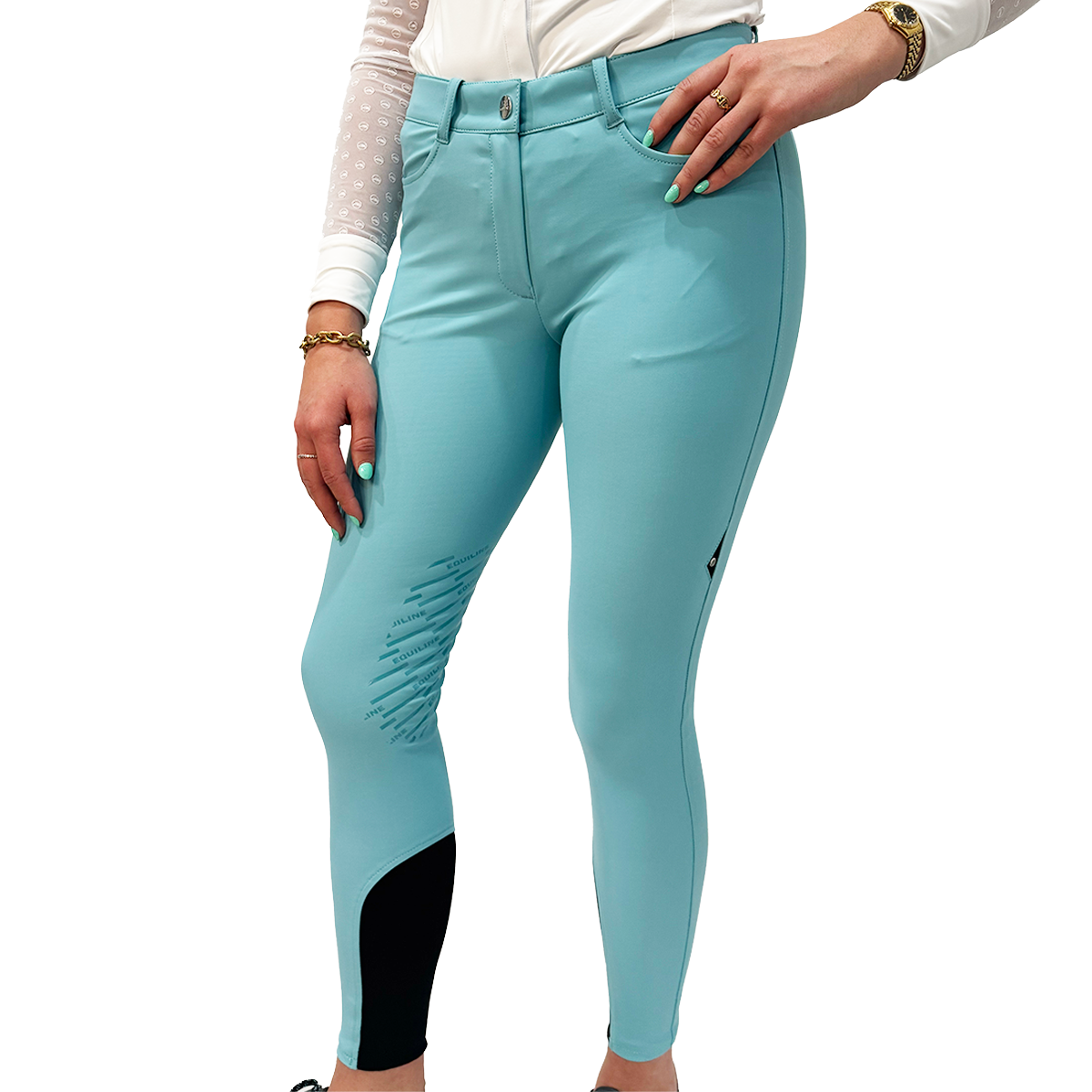 Equiline Women's CorneK Knee Grip Breeches - Equestrian Riding Pants for Horseback Riding & Show Jumping - Comfortable & Durable for Training & Competitions