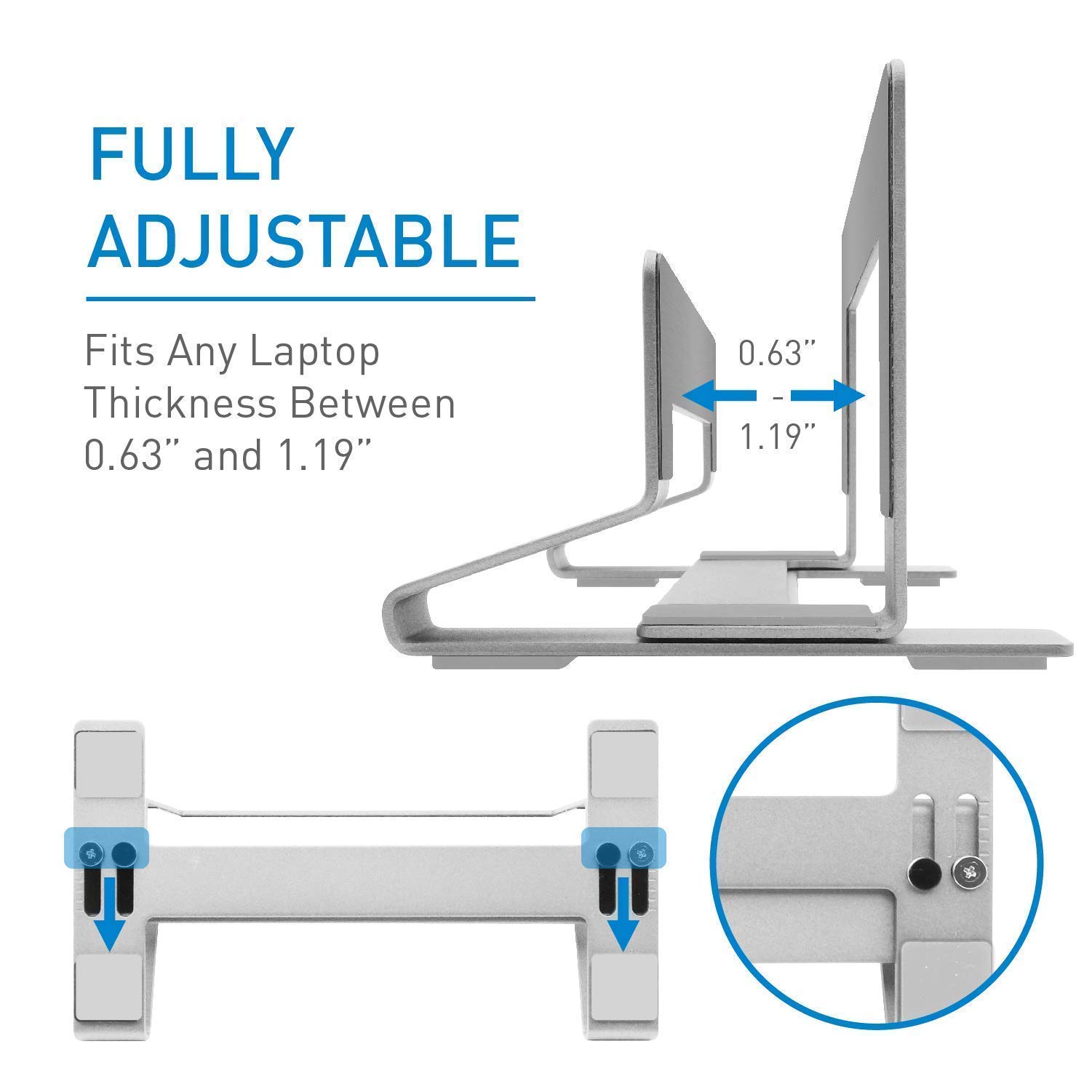 Macally Ultra Slim Wired Computer Keyboard with Vertical Laptop Stand - Ergonomic Space-Saving Design for Home Office & Workspace Productivity
