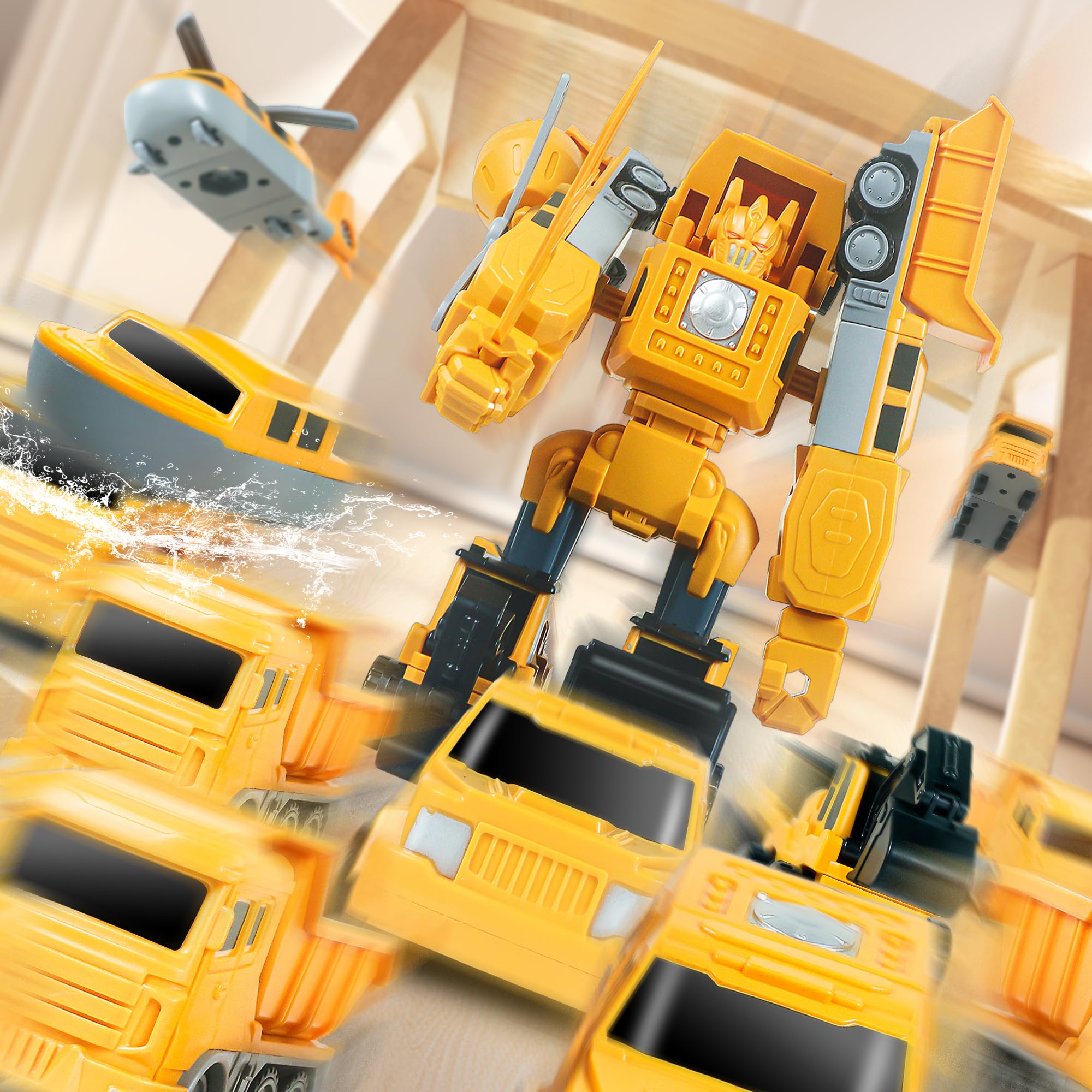Magnetic Transform Engineering Car Toys - 35 Pcs Construction Vehicle Building Set with Storage Box, Transforming Robot Toy for Kids Ages 3-8 | STEM Learning, Birthday Gift, Indoor & Outdoor Play Activities