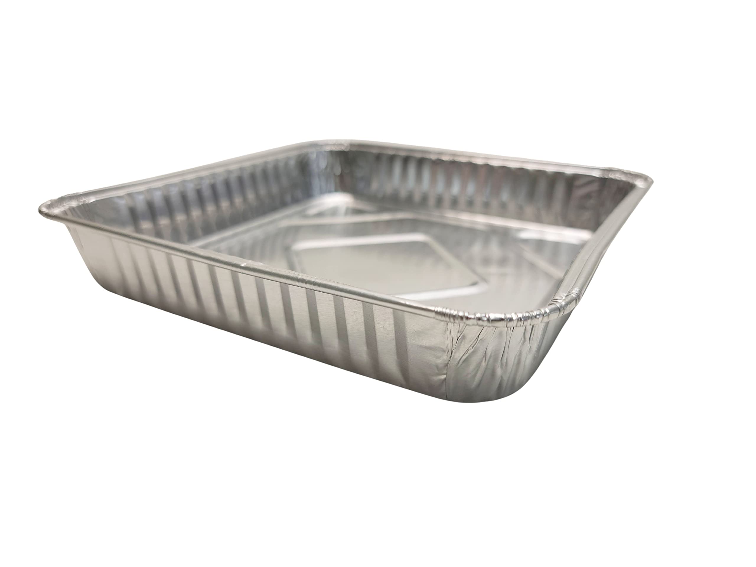 KitchenDance Disposable Aluminum Square Cake Pan - 7-7/8 x 7-7/8 Inches Aluminum Foil Pans for Baking Cakes, Brownies, Lasagna - Heavy Duty Baking Pans Perfect for Home, Restaurant & Party Use - Pack of 500 (1155NL)