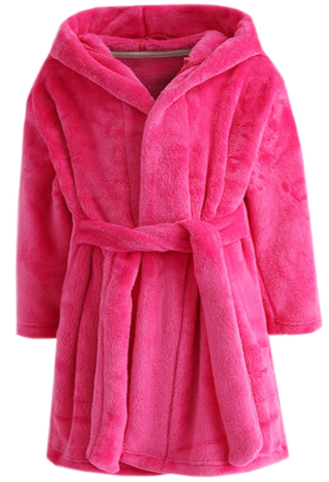 Girls Fleece Hooded Robe - Soft Premium Fuzzy Bathrobe for Kids Ages 2-12 | Cozy Winter Wear, Birthday Gift & Spa Day Essential