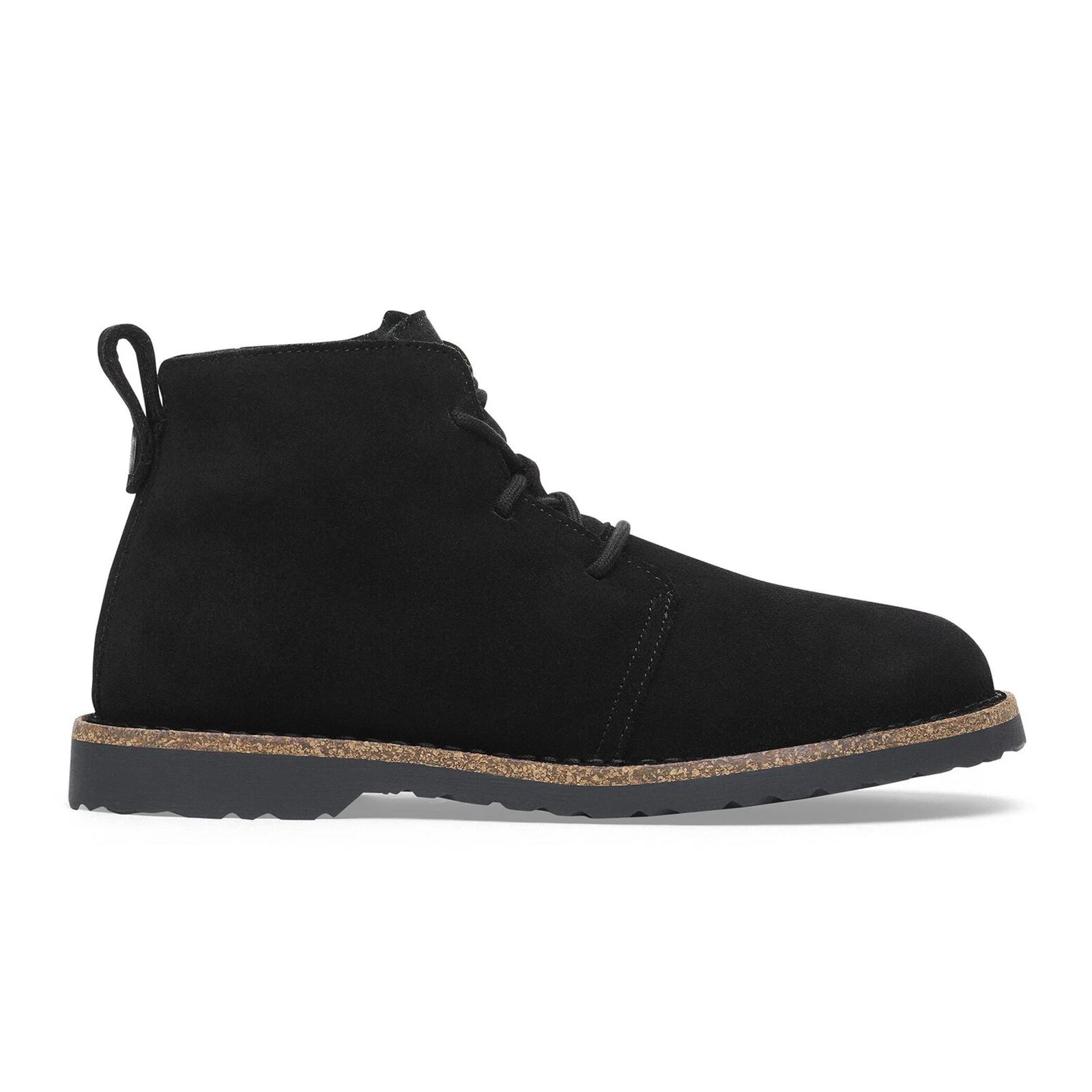 Birkenstock Uppsala Lace Up Mid Boot for Men - Black Suede Leather Ankle Boots | Comfortable Walking Shoes for Outdoor, Hiking & Casual Wear