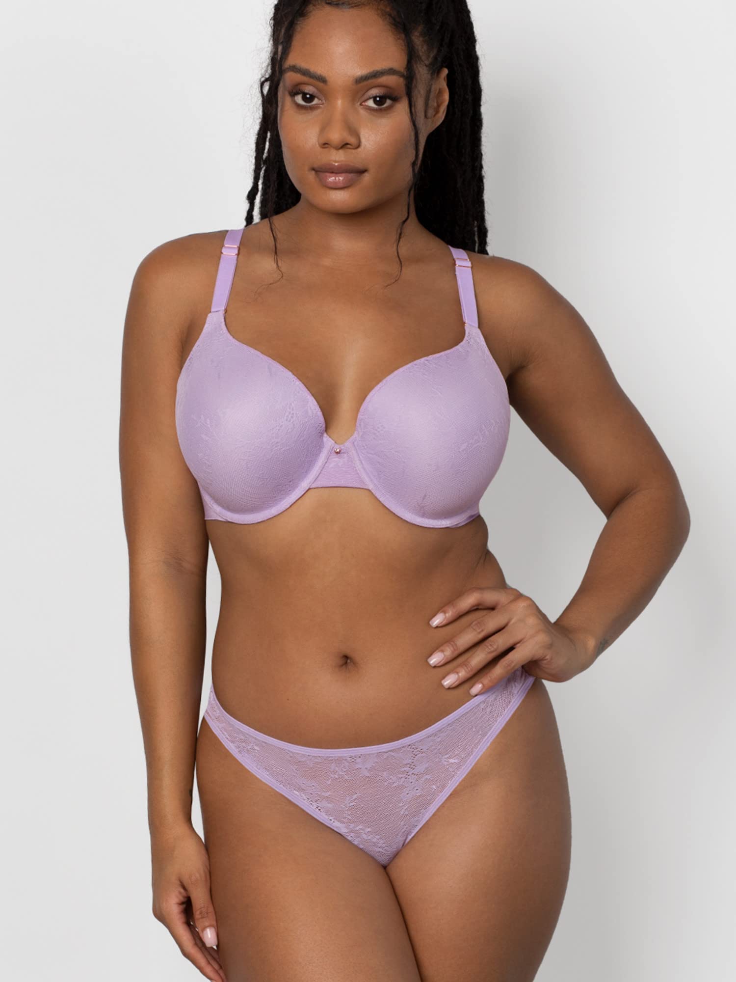 Smart & Sexy Women's Smooth Lace T-Shirt Bra - Comfortable Everyday Underwire Bra for Work, Date & Special Occasions
