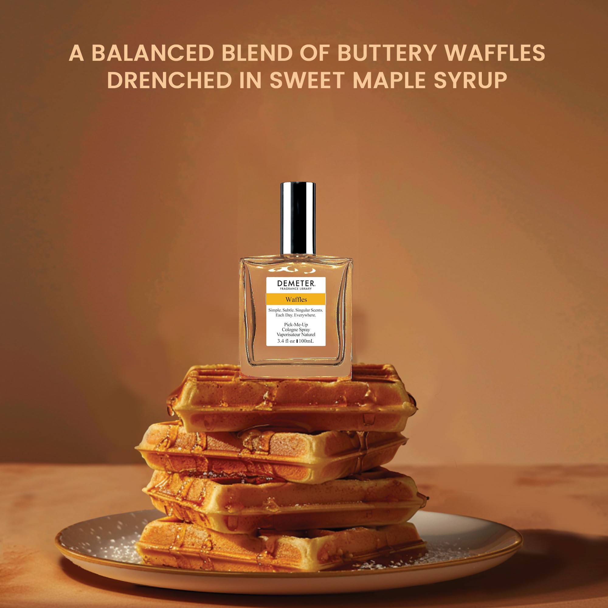 DEMETER Waffles 3.4 Oz Cologne Spray - Unisex Perfume for Women & Men | Fresh Gourmand Scent for Daily Wear, Date Night & Gift Giving