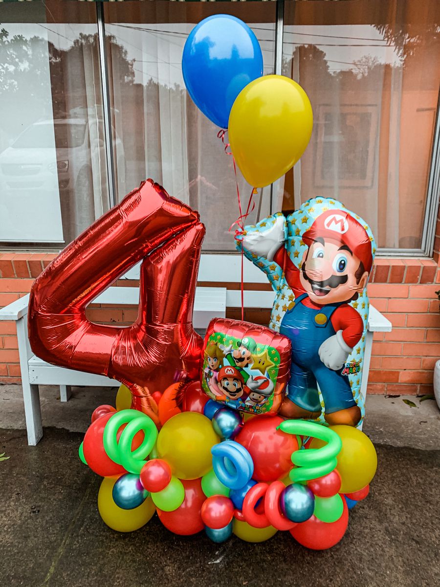 Super Mario Bros How Old Are You Bouquet - Birthday Gift for Gamers & Nintendo Fans - Perfect for Birthday Parties, Game Room Decor, and Mario-Themed Celebrations