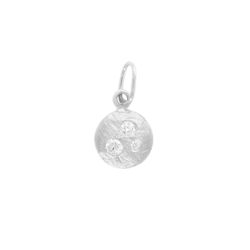 Dancing Diamond Boulder Disc Charm Necklace - Elegant Pendant for Women, Perfect for Parties, Weddings & Special Occasions