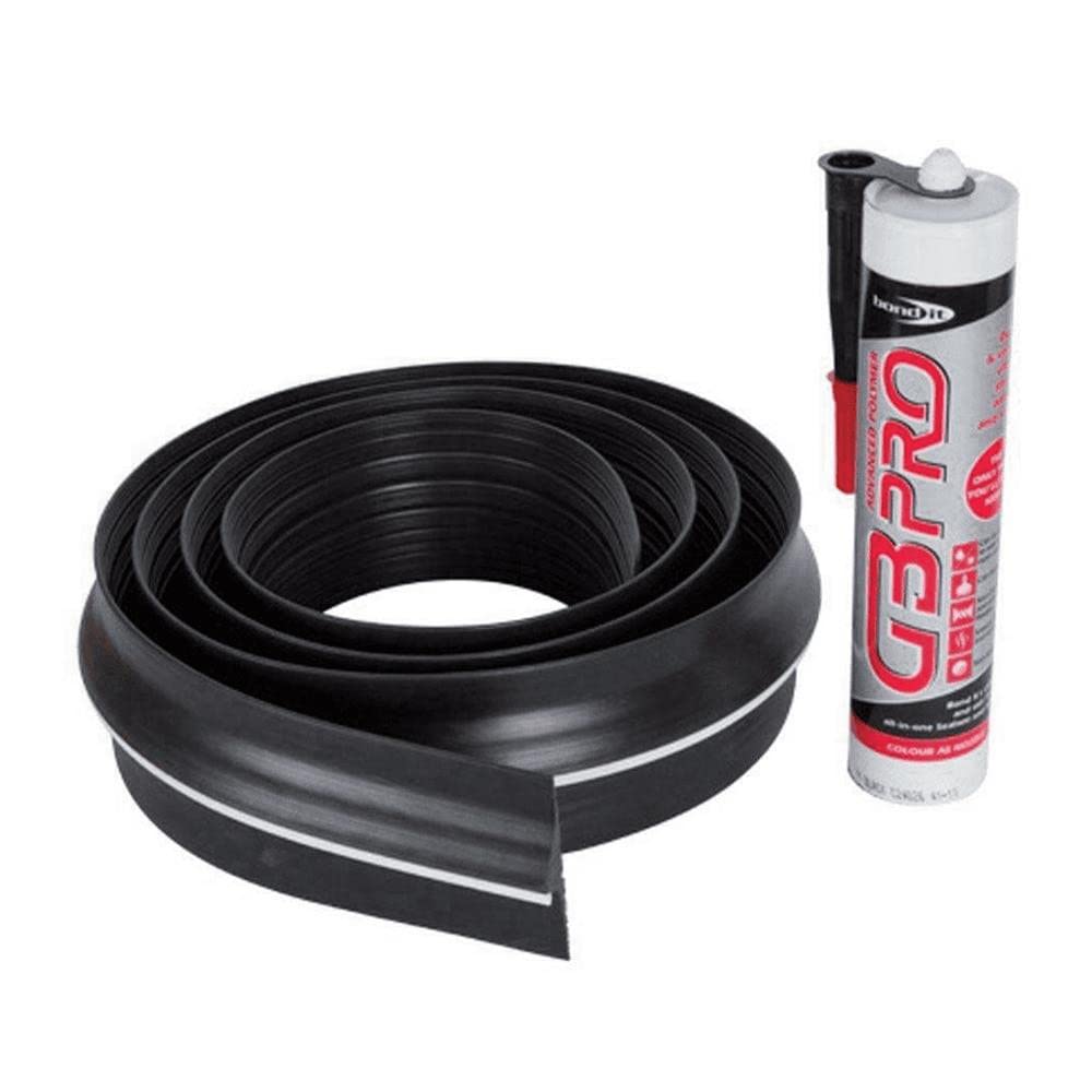04SR5072515BL Black Aluminum Garage Floor Seal Threshold 2515mm - Durable & Weatherproof for Driveways, Warehouses & Industrial Use