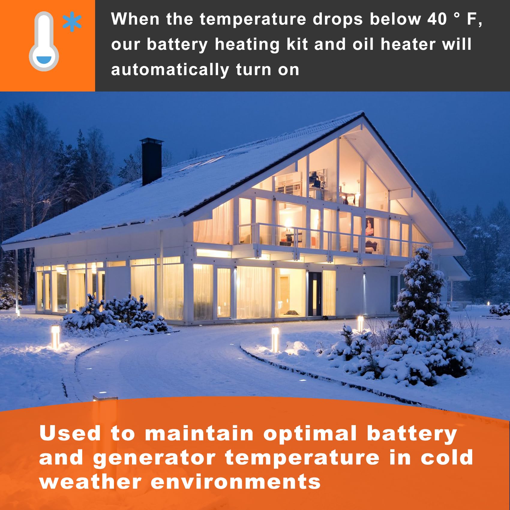 7101 Battery Heater Pad & 7102 Oil Heater Kit - Compatible with 9KW-22KW Air Cooled Standby Generators | Cold Weather Protection for Outdoor Generators | Improves Generator Efficiency in Winter & Extreme Cold Conditions