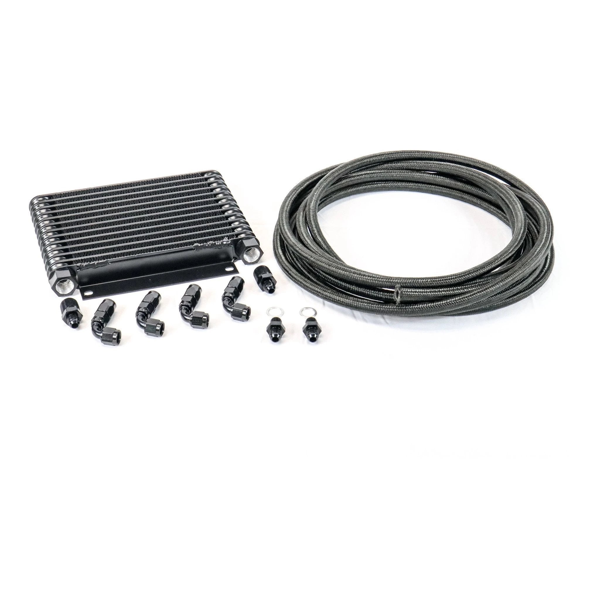 High-Performance Aftermarket DERALE Powerglide Transmission Cooler Kit with Fragola Lines & Fittings - Perfect for Racing, Towing & High-Temperature Driving Conditions