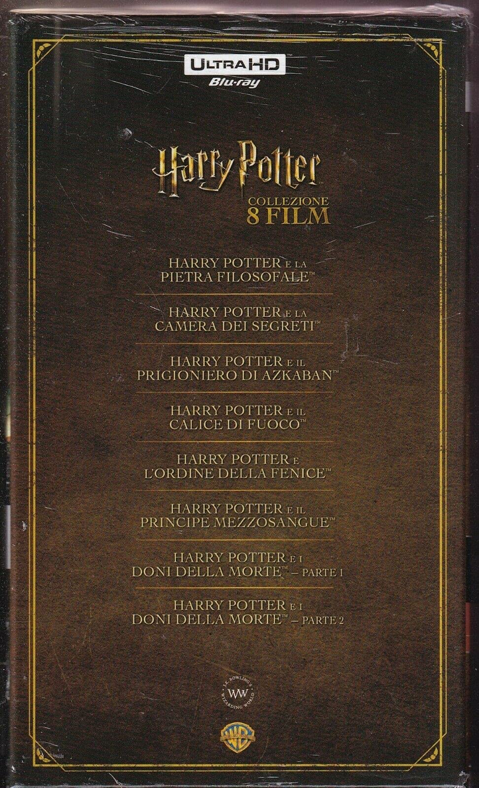 Harry Potter 4K Ultra HD Complete Movie Collection - Region Free Blu-ray Box Set - Perfect for Movie Nights & Gift Giving