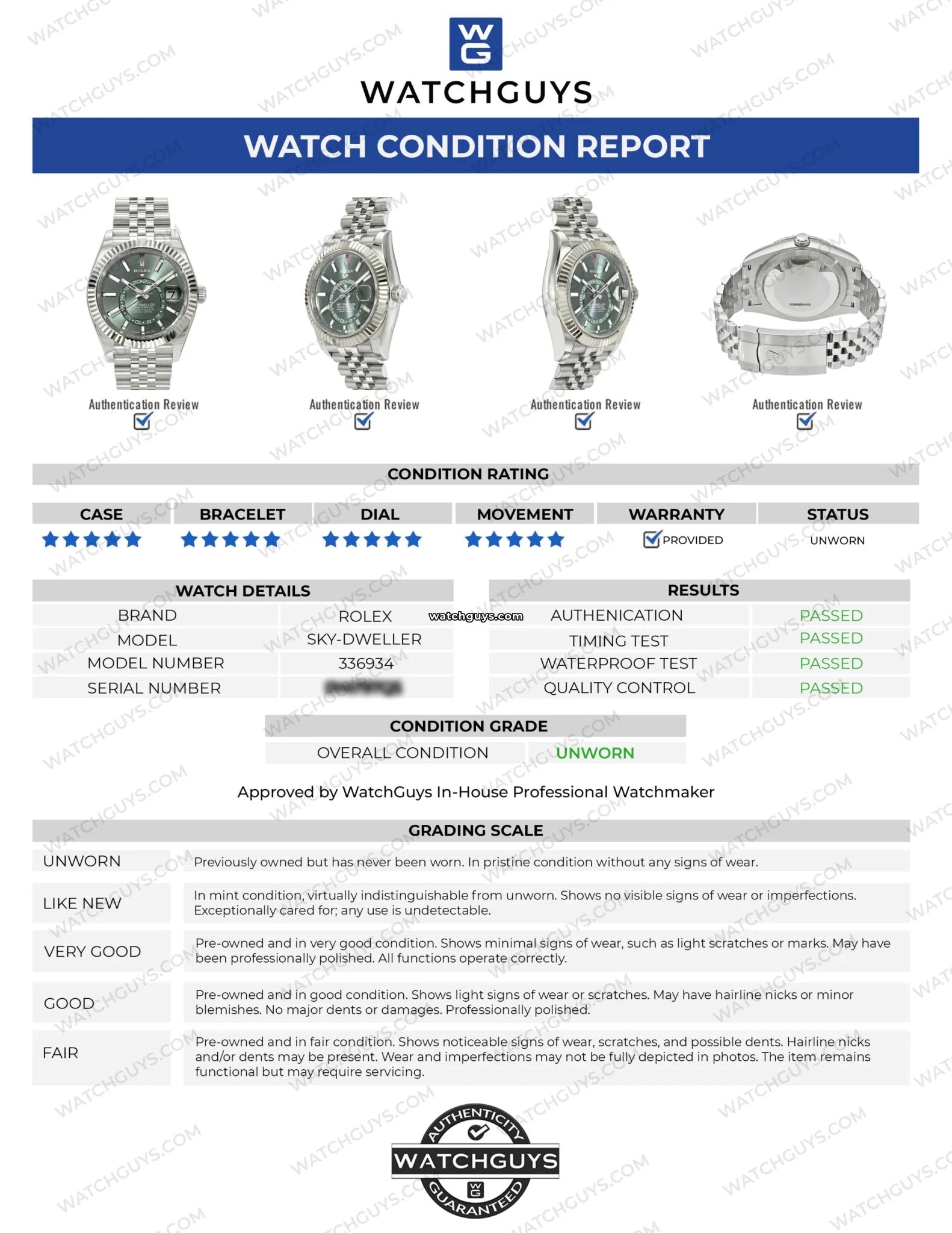 Rolex Sky-Dweller 336934 Stainless Steel Watch with Green Dial - Luxury Automatic Watch for Men, Perfect for Business, Travel & Special Occasions