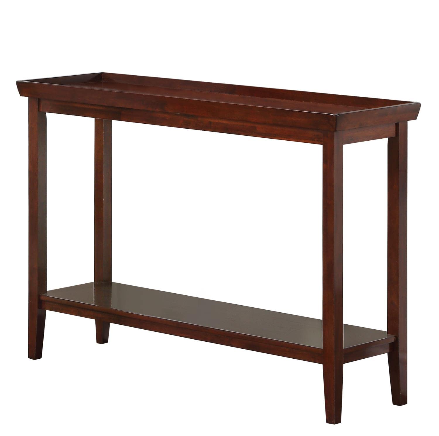 Convenience Concepts Ledgewood Console Table with Shelf - Espresso Finish Entryway Sofa Table for Hallway, Living Room & Bedroom Decor
