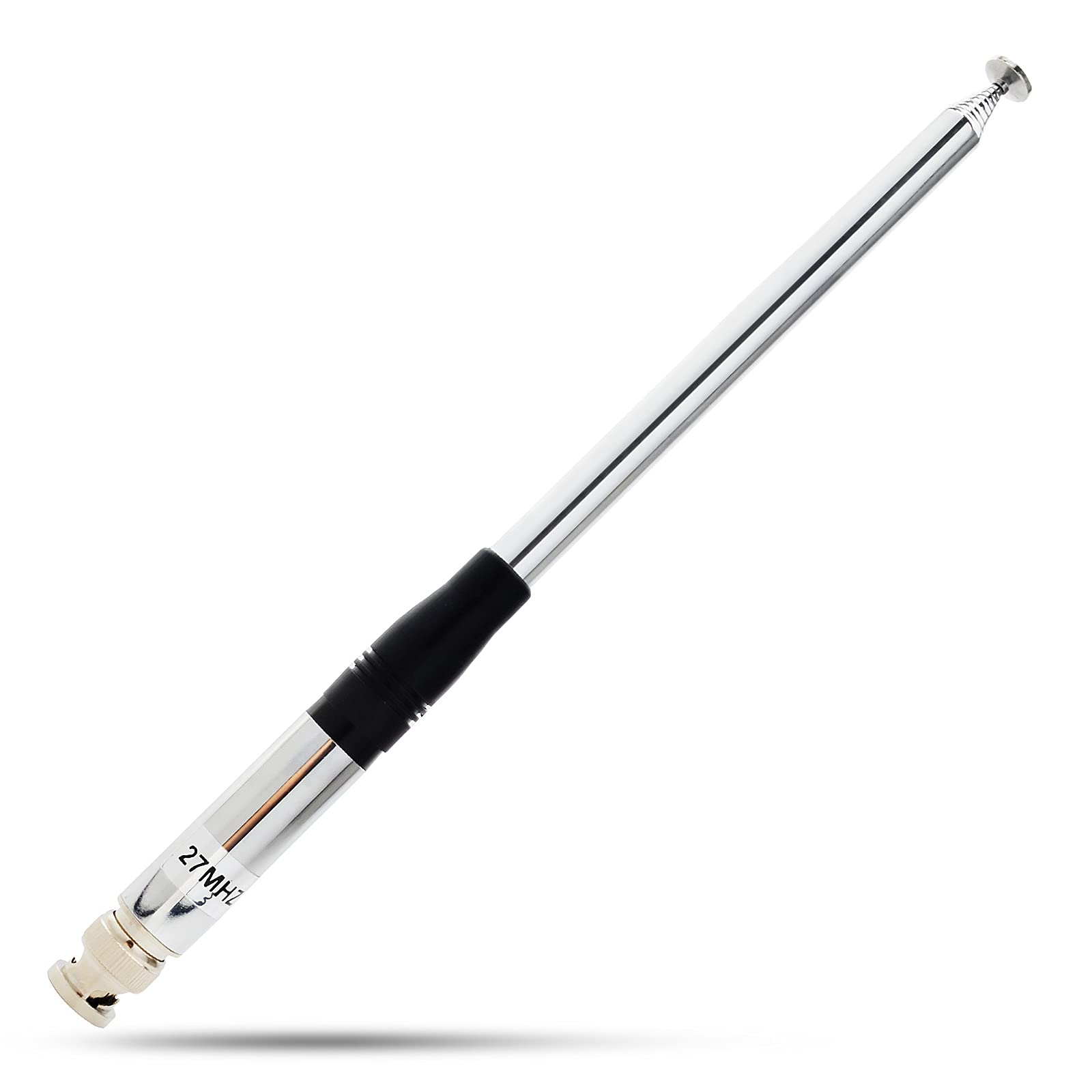 TWAYRDIO Portable CB Radio Antenna - Telescopic BNC 27Mhz Antenna Extendable from 23.3cm to 1.3m for Ham Radio, Compatible with Midland Cobra Uniden - Perfect for Trucking, Off-Roading & Emergency Communication