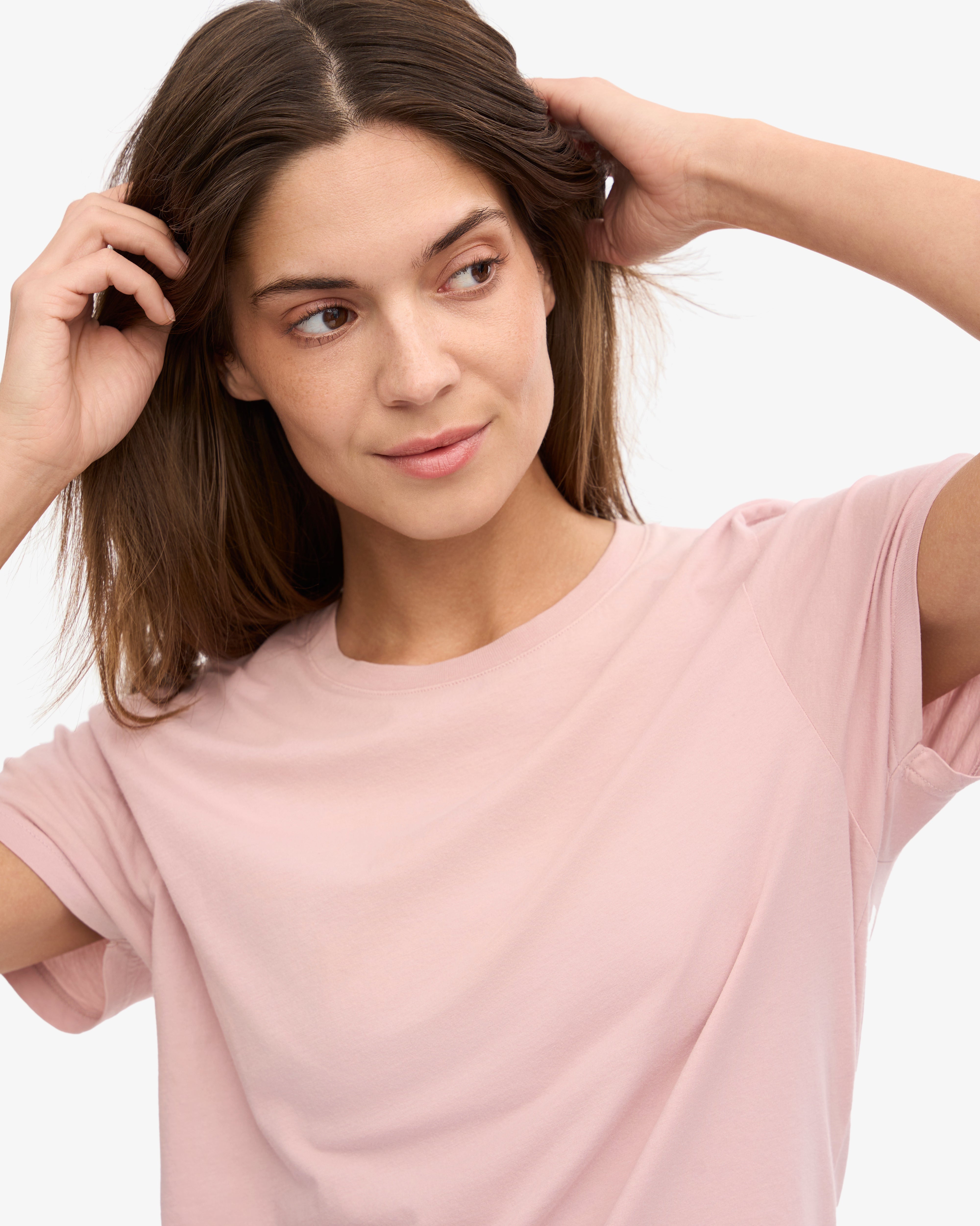 Organic Cotton Women's Lightweight T-Shirt - Faded Pink | Soft & Breathable Casual Tee for Everyday Wear, Gym & Outings