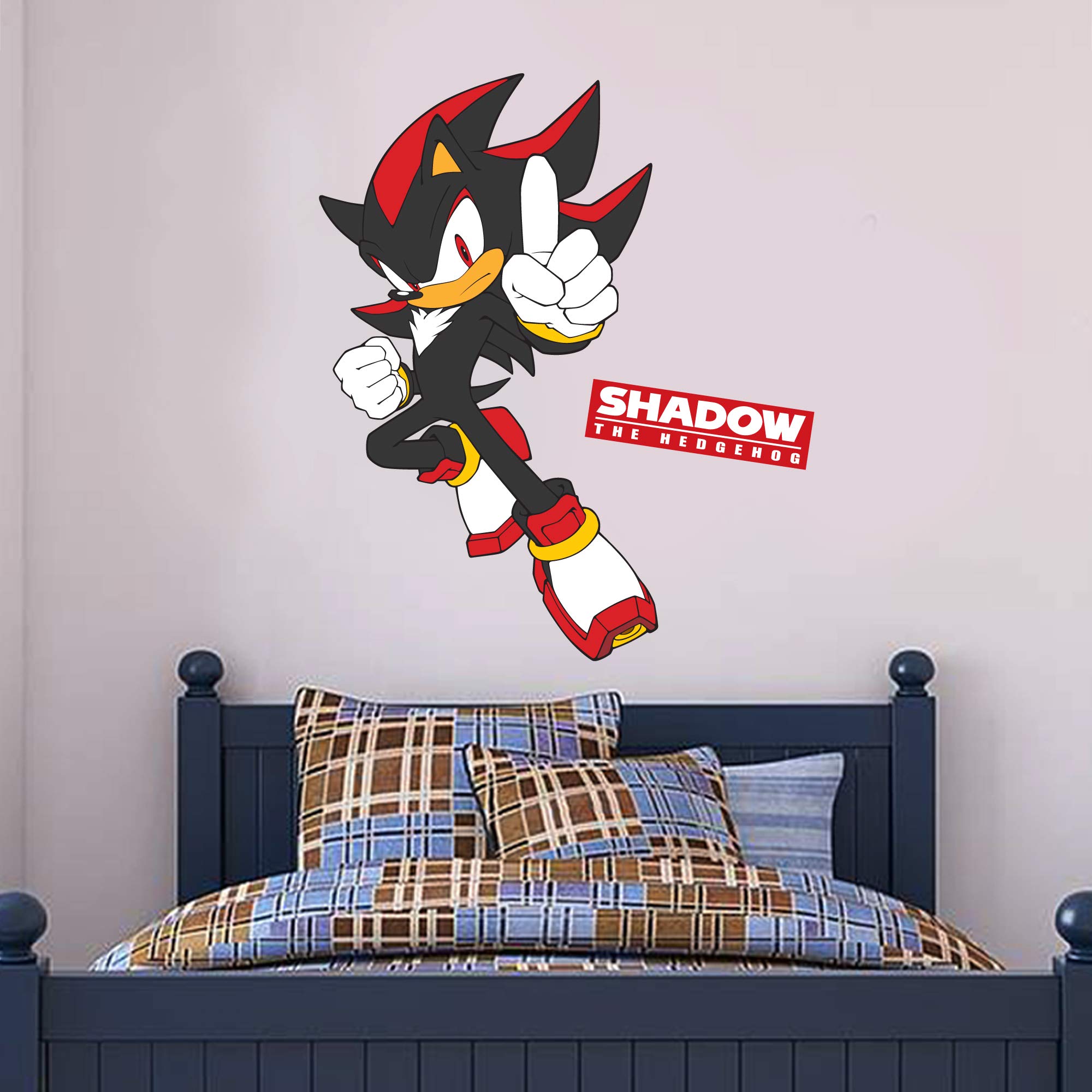Sonic The Hedgehog Wall Art Sticker - Shadow Vinyl Decal for Room Decor (60x35cm)