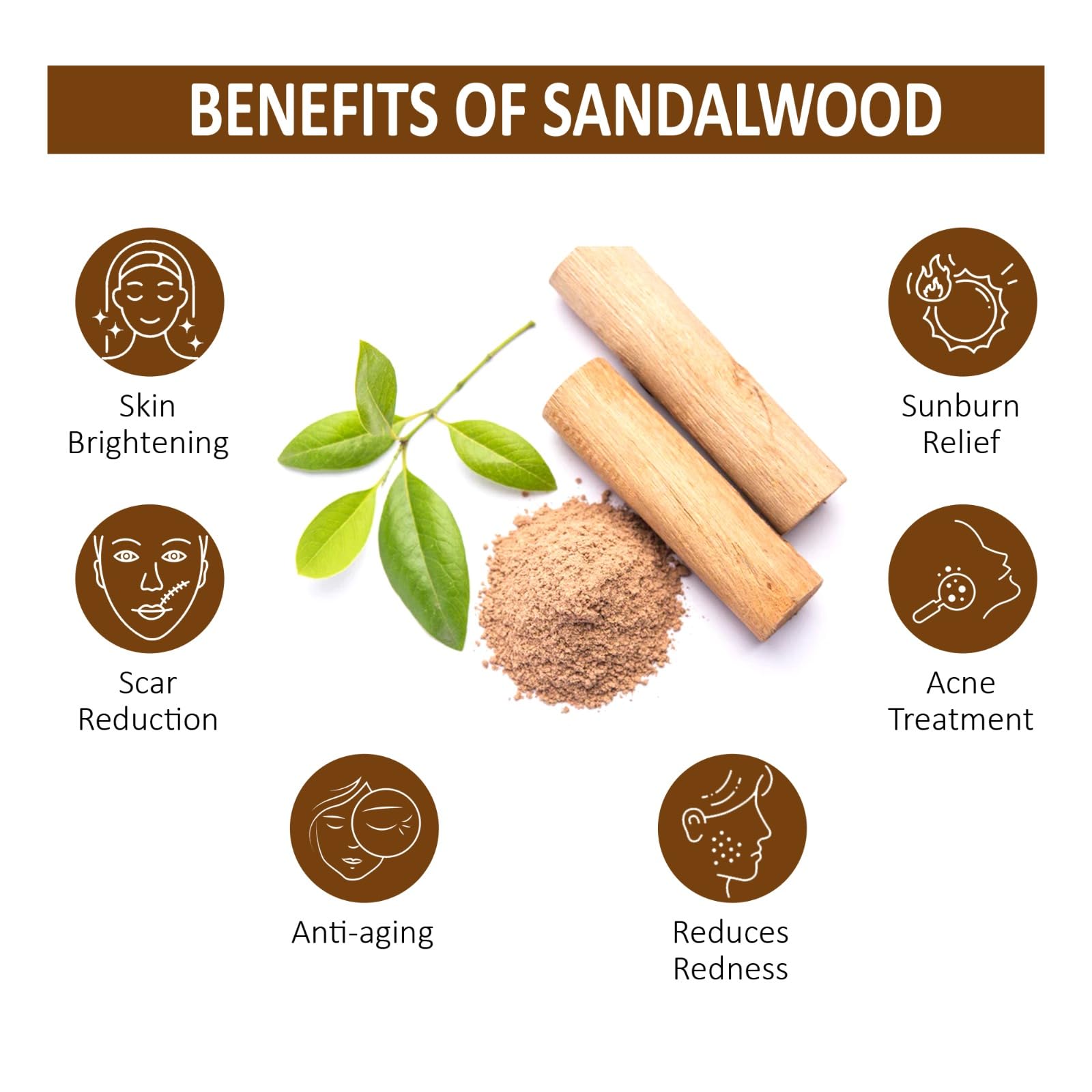 7 DAYS Sandalwood Face Pack Powder - 100% Pure Santalum Album (Chandan) for Glowing Skin & Acne Treatment | Natural Face & Body Care | Perfect for Spa Days & Daily Skincare Routine