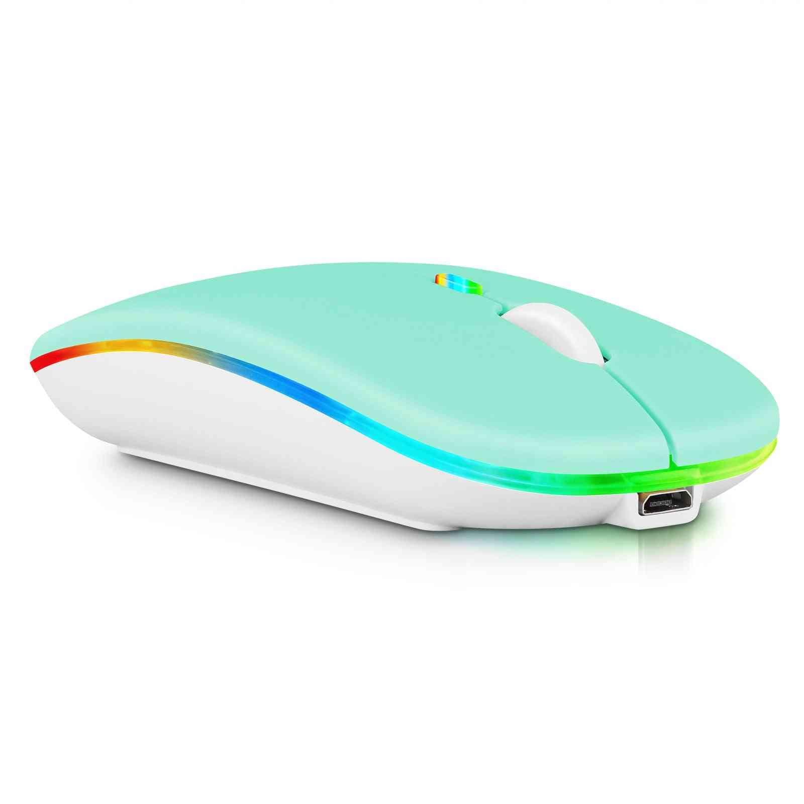 UrbanX 2.4GHz & Bluetooth Rechargeable Wireless LED Mouse for Acer Spin 3, Compatible with TV/Laptop/PC/Mac/iPad Pro/Computer/Tablet/Android - Turquoise, Perfect for Home, Office, and Travel Use