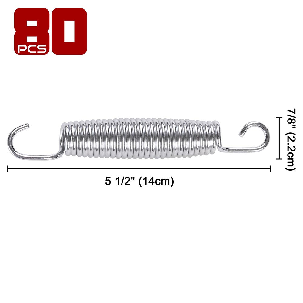 Heavy Duty Galvanized Trampoline Springs - Replacement Parts for Outdoor Trampolines - Perfect for Backyard, Park, and Gym Use