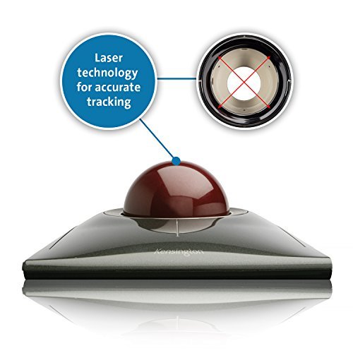 Kensington Wired SlimBlade Trackball Mouse (K72327U) - Ergonomic Black Computer Mouse for PC & Mac | Perfect for Office Work, Graphic Design & CAD Professionals