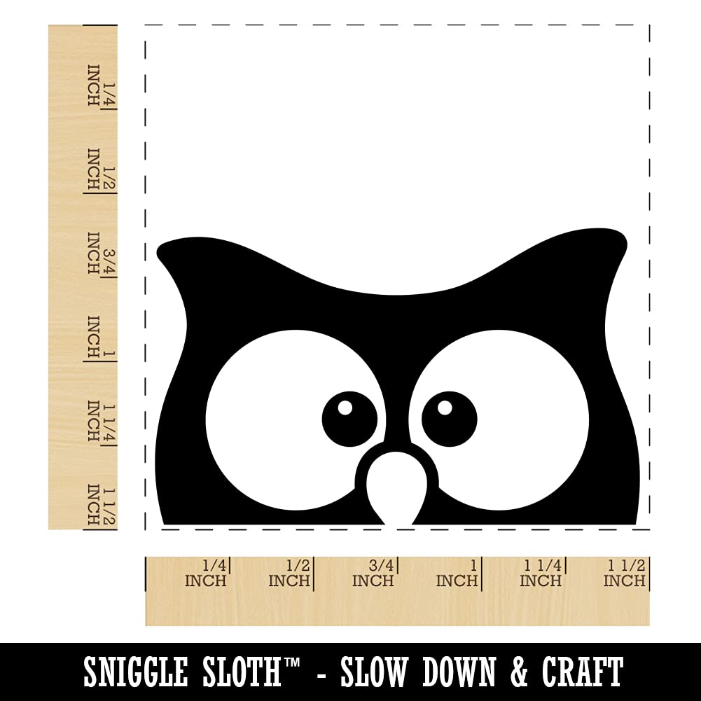 Peeking Owl Self-Inking Rubber Stamp with Black Ink - 1.5 Inch Large Stamp for Office, Crafting & Document Organization | Perfect for Teachers, Planners & Small Businesses