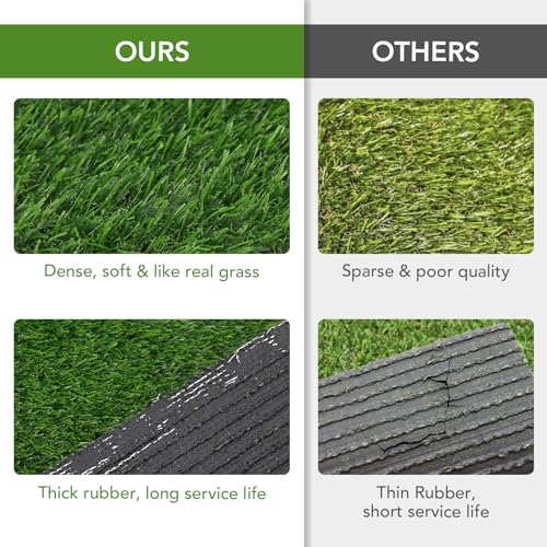 Premium GARVEE 3.5' x 82.2' Artificial Grass Turf - Realistic Outdoor Rug & Durable Pet-Friendly Lawn with Drainage Holes | Perfect for Football Fields, Landscaping, Gardens & Backyards | Custom Sizes Available