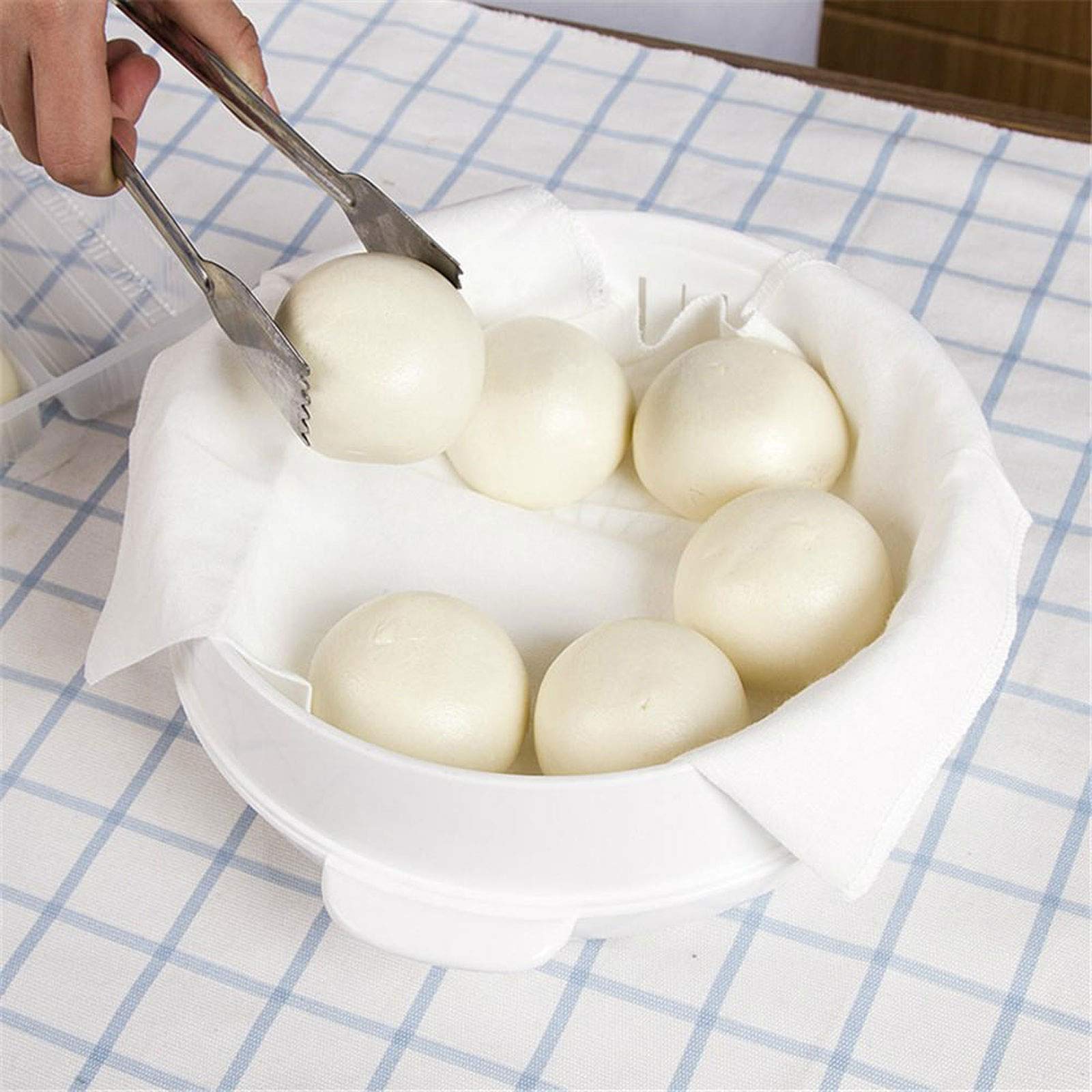 EBLLPA 6-Pack 12 Inch Bamboo Steamer Liners - Breathable Cotton Steamer Mesh Mats, Non-Stick Yarn Fabric for Dumplings, Buns & Vegetables - Perfect for Bamboo Steamers, Cooking Pots & Food Drawers