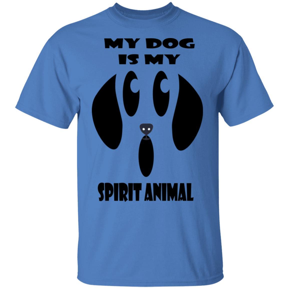 My Dog Is My Spirit Animal Halloween T-Shirt - Funny Pet Lover Cotton Tee for Women & Men - Perfect for Halloween Costumes & Dog Owner Gifts