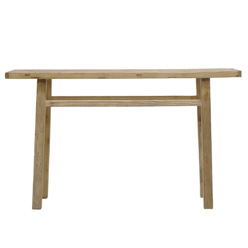 Rustic Wooden Console Table 150cm - Natural Solid Wood Entryway Table for Hallway, Living Room & Farmhouse Decor