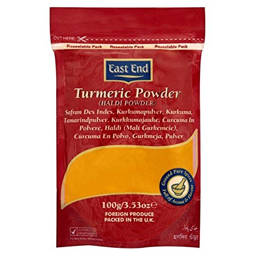 Organic East End Turmeric Haldi Powder - 100g | Pure Indian Spice for Cooking, Golden Milk & Health Benefits | Gluten-Free & Non-GMO