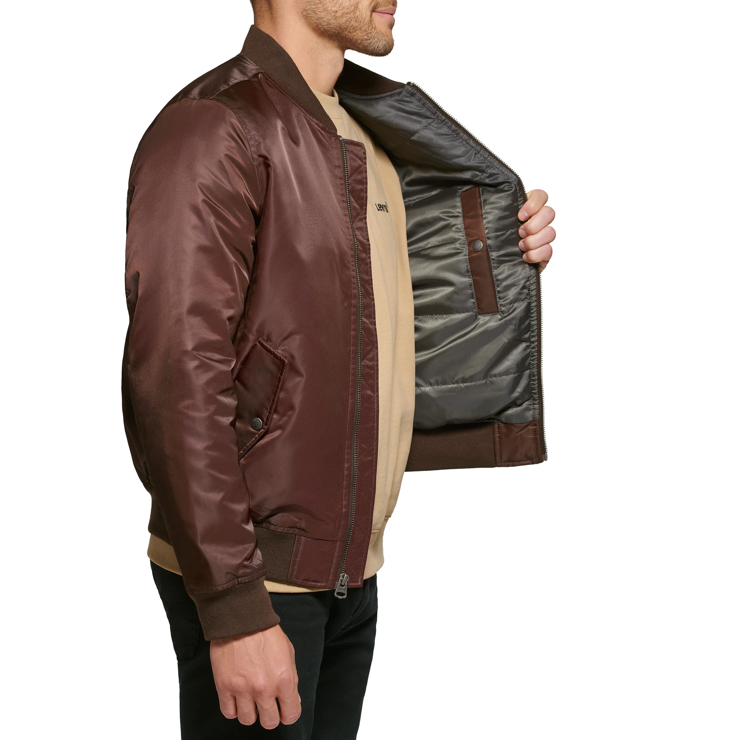 Levi's Men's MA-1 Flight Lightweight Zip-Up Bomber Jacket | Classic Aviator Style | Perfect for Casual Wear, Travel & Outdoor Adventures