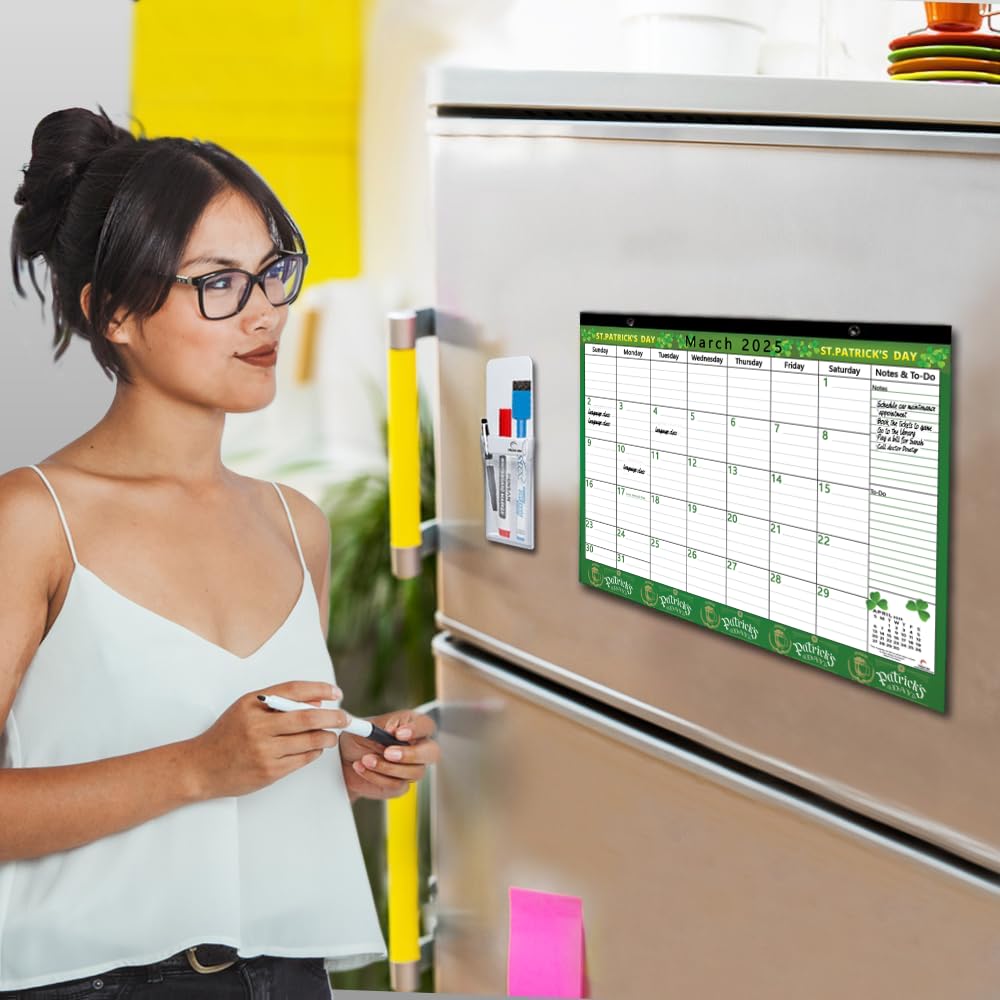 2025-2026 Magnetic Refrigerator Calendar - 17x12 Inch Large Monthly Planner for Fridge, January 2025 to December 2026 (24 Months) - Perfect for Home, Office & Kitchen Organization & Scheduling