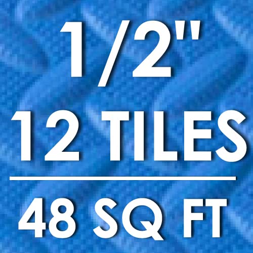 Blue - 1/2 Inch - 48 Sq Ft - 12 Tiles