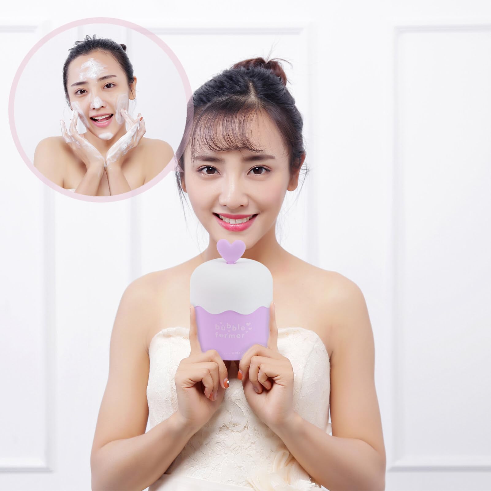 Homoyoyo Electric Facial Cleansing Foam Maker - Automatic Bubble Maker for Deep Cleaning, Rich Lather Generator - Perfect for Daily Skincare Routine & Travel Beauty Essentials