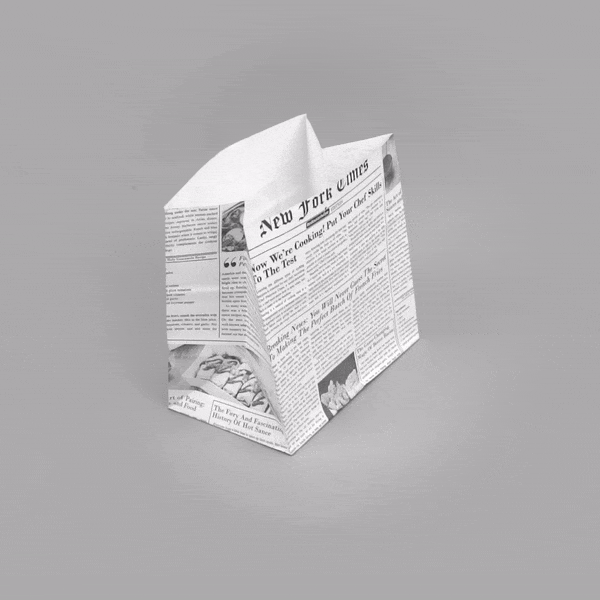 Eco-Friendly Newsprint Paper Snack Bags 4