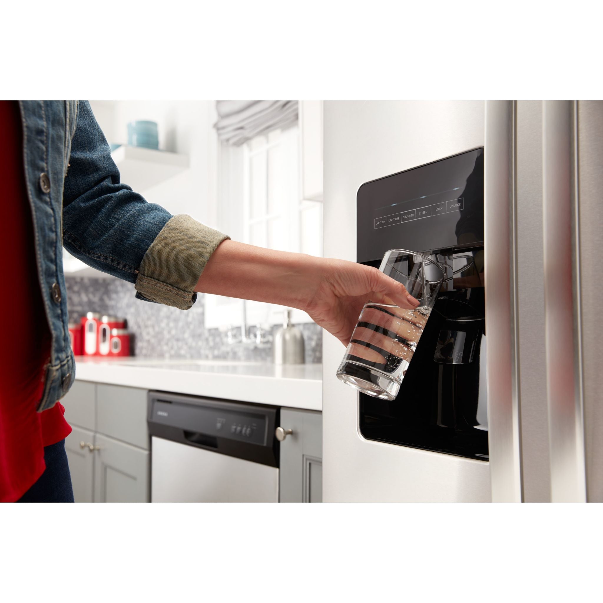 Amana Side by Side Refrigerator (ASI2175GRS) - 25.5 Cu. Ft. Stainless Steel French Door Fridge with Ice Maker & Water Dispenser - Perfect for Large Families & Open Kitchen Designs