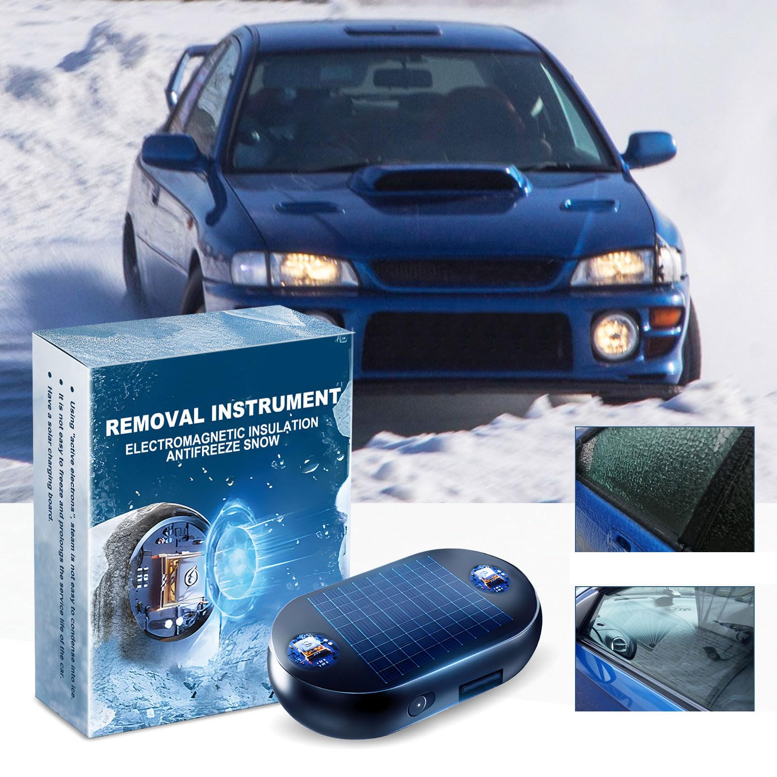 Car Windshield Deicer - Electromagnetic Snow Removal & Anti-Ice Device for Auto Glass | Quick Winter Defroster for Cars, Trucks & SUVs | Perfect for Cold Weather & Frosty Mornings