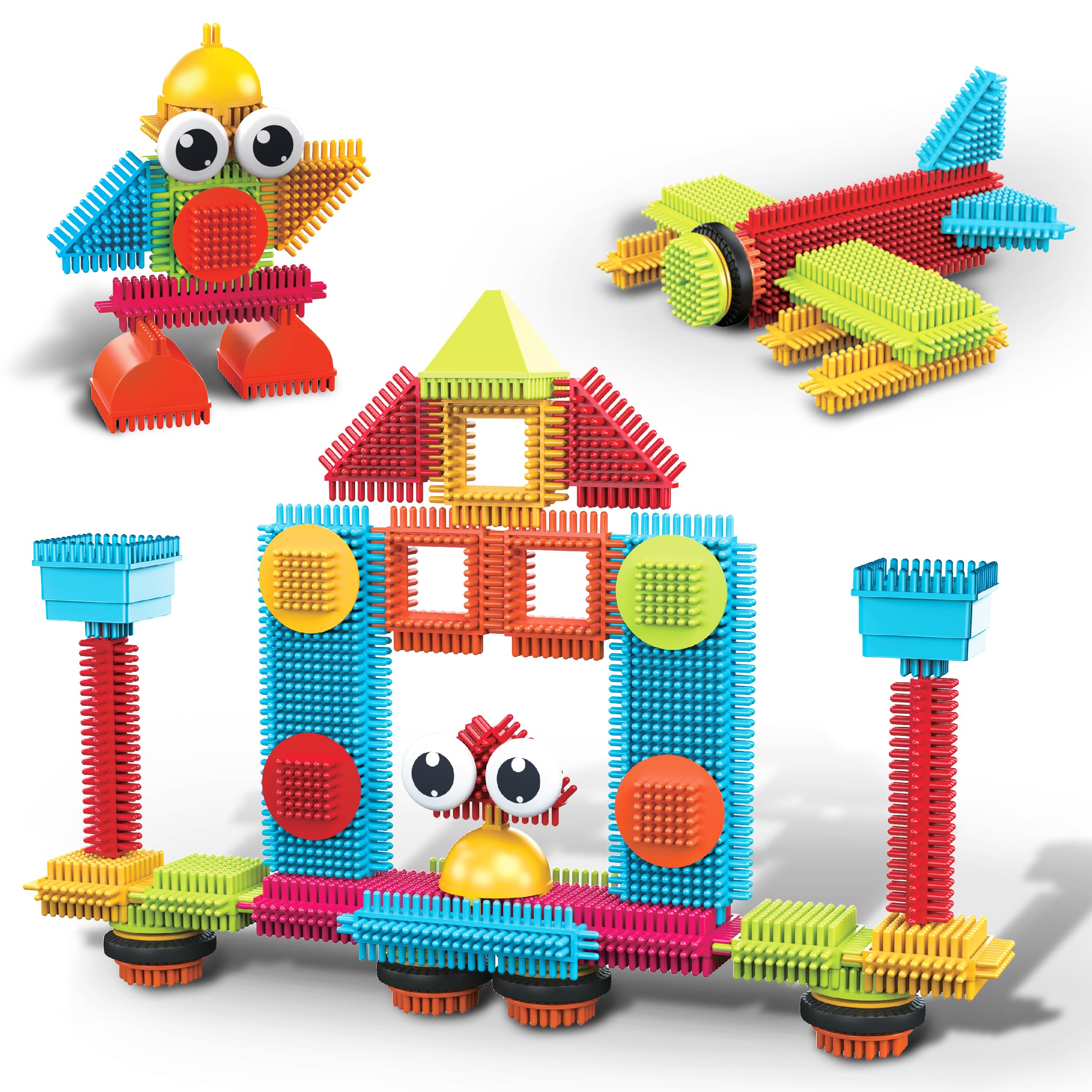 Picasso 41pc Hedgehog Blocks STEM Toy Set for Kids - Preschool Learning & Brain Development