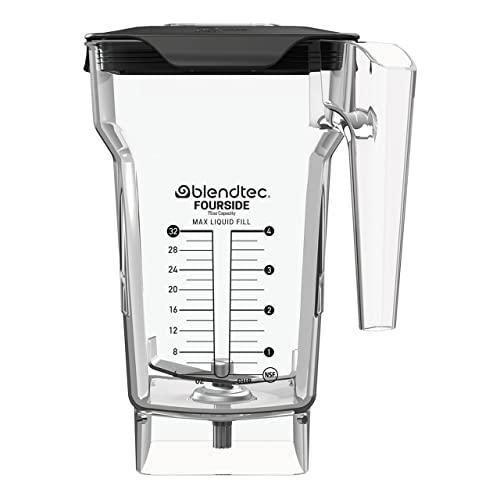 Blendtec 75 oz FourSide Commercial Blender Jar - 4-Sided Replacement Pitcher for Most Blendtec Blenders - 32 oz Blending Capacity - BPA-Free Clear Container - Perfect for Smoothies, Soups, Nut Butters & Food Prep