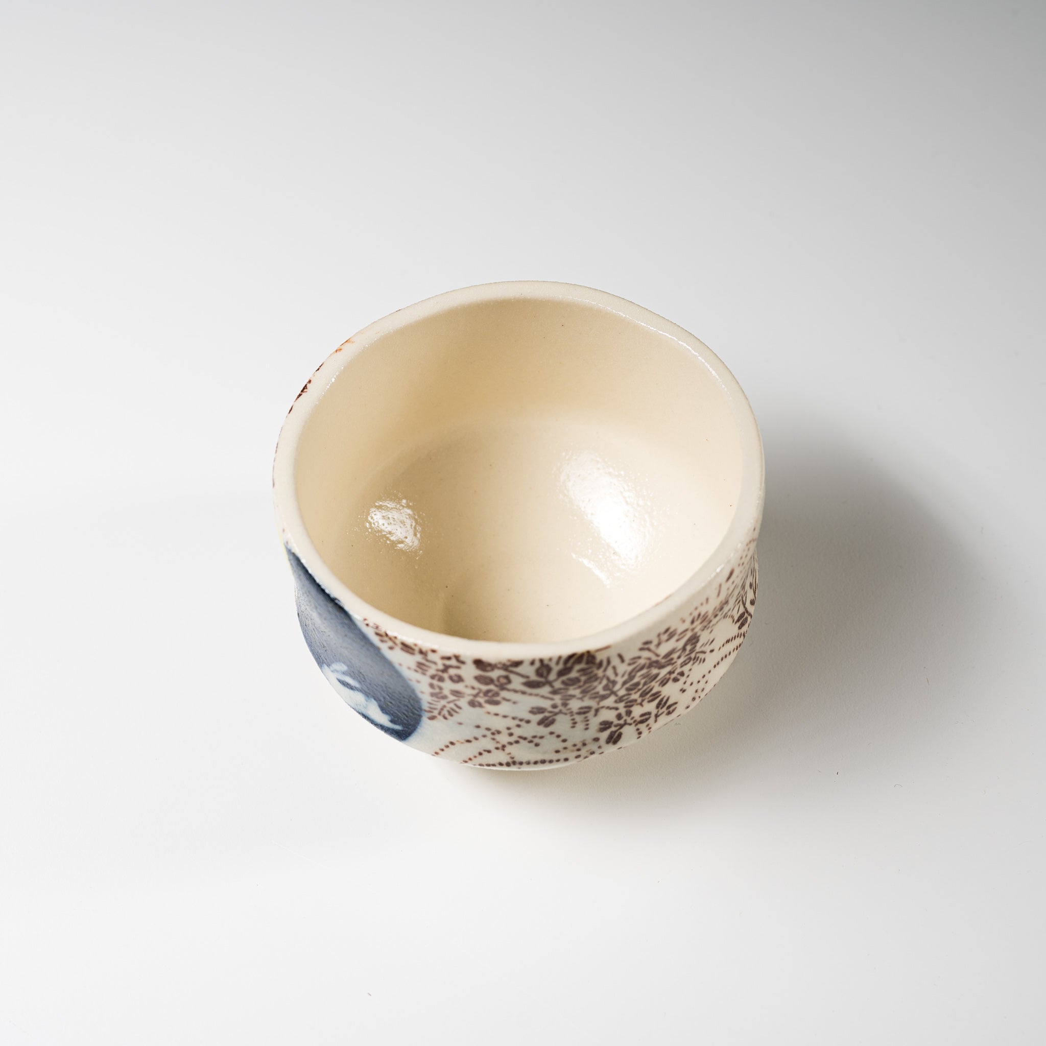 Premium Handcrafted Matcha Tea Bowl - Lunar Rabbit Design for Japanese Tea Ceremony | Authentic Moon Viewing Rabbit Ceramic Cup | Perfect for Matcha, Green Tea, Zen Meditation & Gift Giving