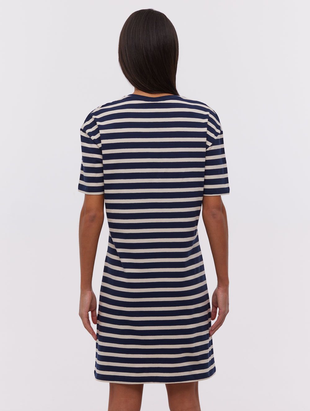 Frandi Women's Striped T-Shirt Midi Dress - Casual Short Sleeve Summer Dress for Beach, Vacation & Everyday Wear