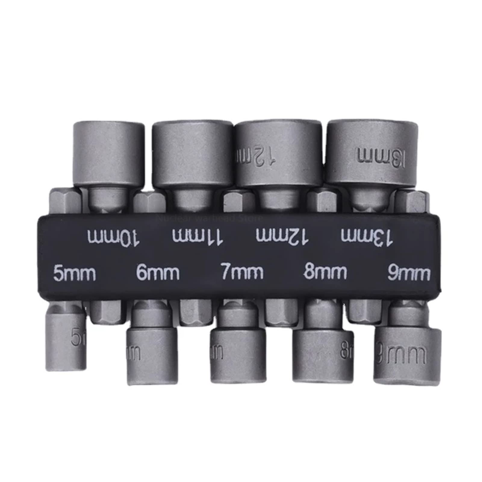 9-Piece Hex Socket Sleeve Nozzle Nut Driver Set (5mm-13mm) - Professional Screwdriver Bit Set for Automotive, Furniture & DIY Projects - Durable Tool Kit (Color Option A)