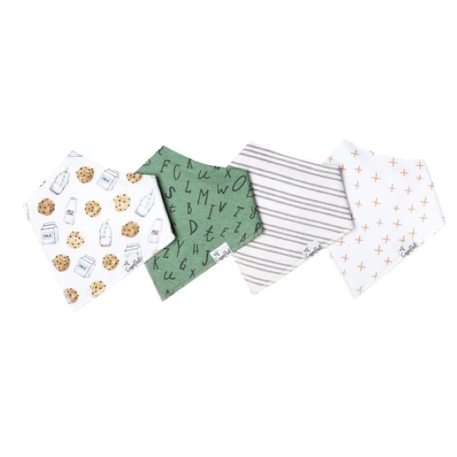 Copper Pearl Baby Bandana Bibs 4-Pack - Soft & Absorbent Drool Bibs for Infants & Toddlers - Perfect for Feeding, Teething & Everyday Use